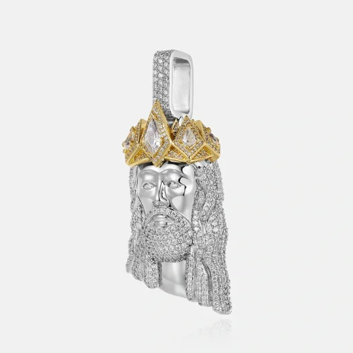 Moissanite Rhombus Crown Of Jesus Pendant